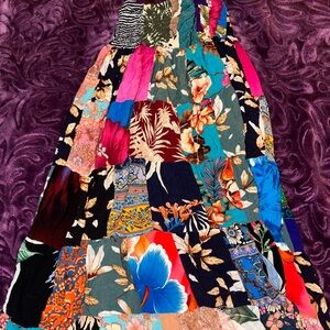 Floral Patchwork Maxi Skirt/Dress